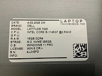 Dell latitude 7420 laptop (2x) - afbeelding 8 van  8