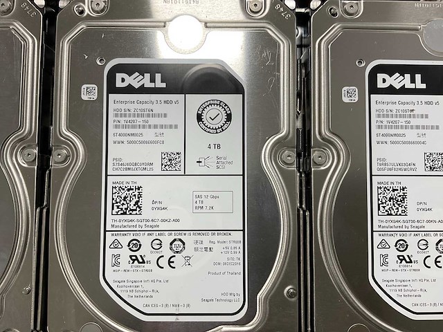 Dell (md3460/e08j) 39 x 4 tb sas(st4000nm0295) - 11x 4 tb sas(st4000nm0025) - 2x 4 tb sas(mg04sca40en) disk array enclosure - afbeelding 4 van  18
