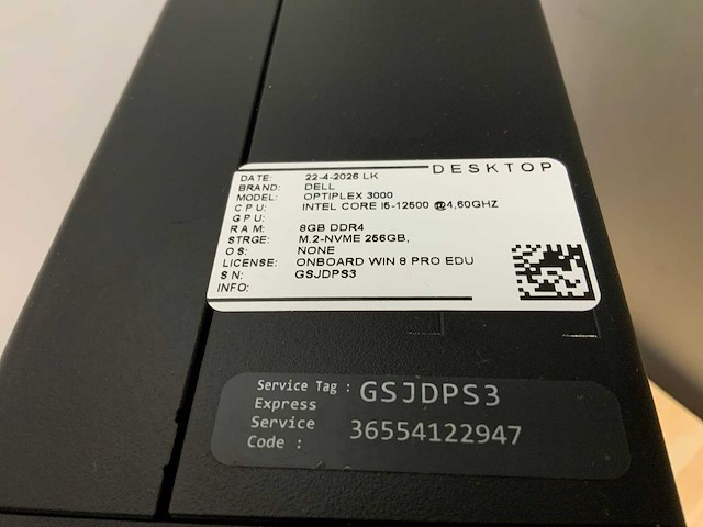 Dell optiplex 3000 desktop - afbeelding 2 van  6