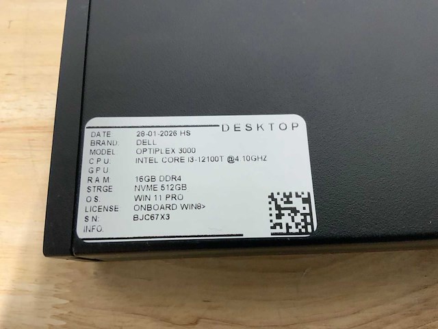 Dell optiplex 3000 micro(i3-gen12) desktop - afbeelding 5 van  5