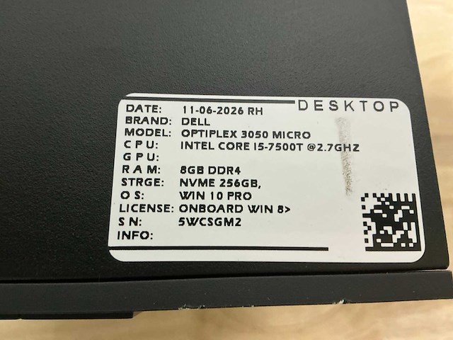 Dell optiplex 3050 micro desktop (10x) - afbeelding 2 van  14