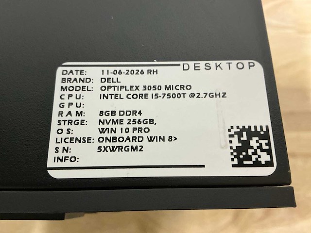 Dell optiplex 3050 micro desktop (10x) - afbeelding 3 van  14