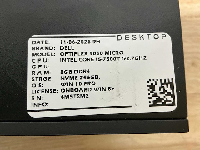 Dell optiplex 3050 micro desktop (10x) - afbeelding 6 van  14