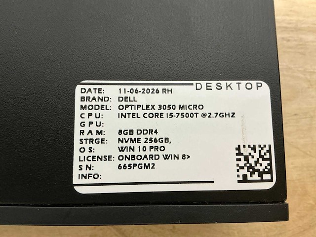 Dell optiplex 3050 micro desktop (10x) - afbeelding 10 van  14
