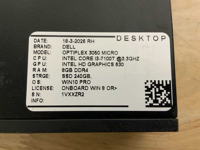 Dell optiplex 3050 micro desktop (7x) - afbeelding 4 van  10