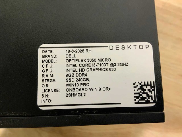 Dell optiplex 3050 micro desktop (7x) - afbeelding 10 van  10