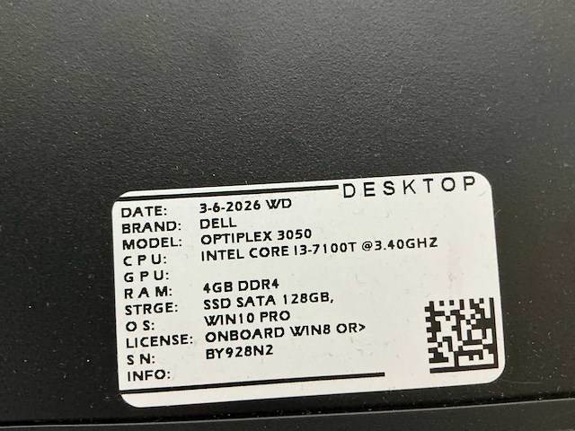 Dell optiplex 3050 micro desktop (8x) - afbeelding 2 van  11