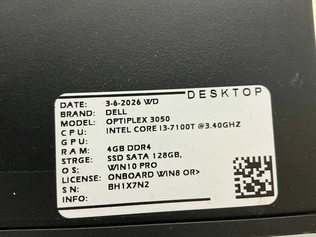 Dell optiplex 3050 micro desktop (8x) - afbeelding 3 van  11