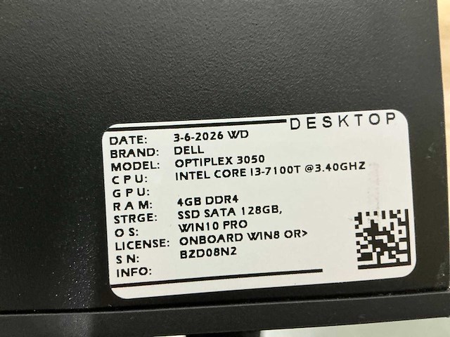 Dell optiplex 3050 micro desktop (8x) - afbeelding 10 van  11