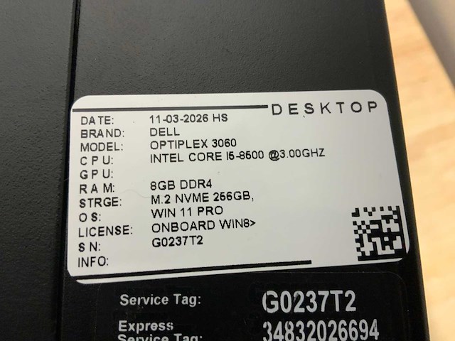Dell optiplex 3060 desktop (2x) - afbeelding 6 van  6