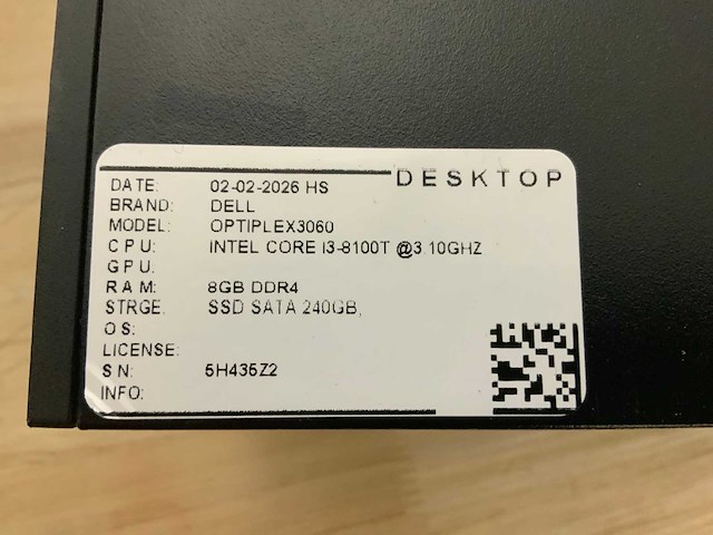 Dell optiplex 3060 micro desktop (4x) - afbeelding 6 van  8