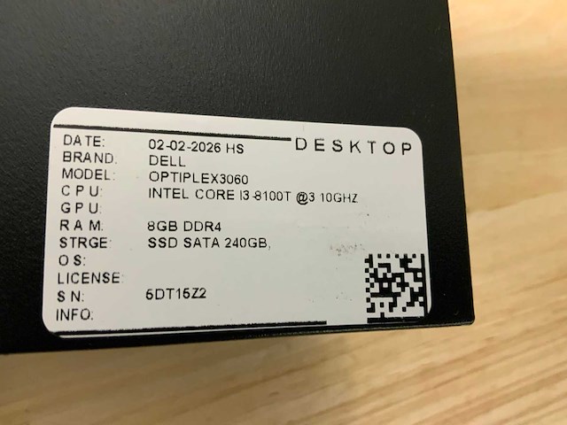 Dell optiplex 3060 micro desktop (4x) - afbeelding 7 van  8