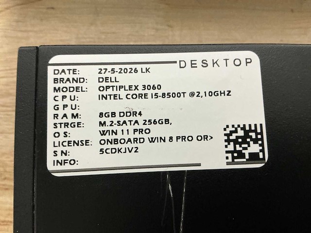 Dell optiplex 3060 micro desktop (4x) - afbeelding 5 van  8