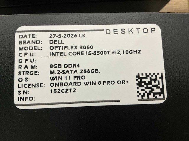 Dell optiplex 3060 micro desktop (4x) - afbeelding 8 van  8