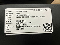 Dell optiplex 3060 micro desktop (4x) - afbeelding 8 van  8