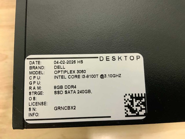 Dell optiplex 3060 micro desktop (6x) - afbeelding 7 van  10