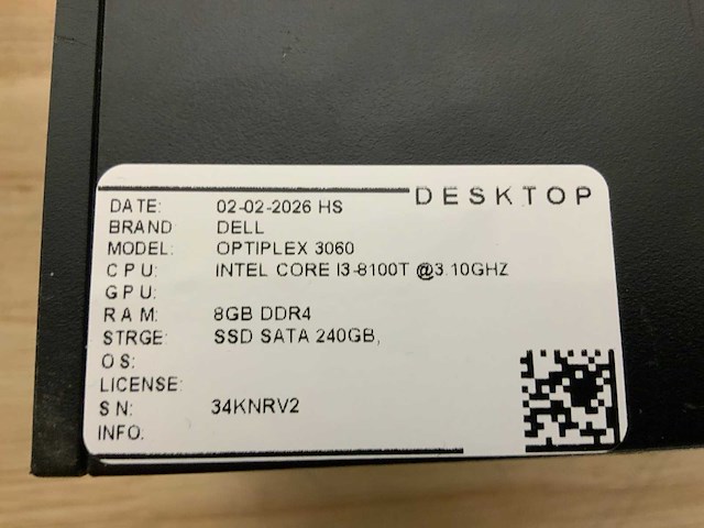 Dell optiplex 3060 micro desktop (6x) - afbeelding 9 van  10