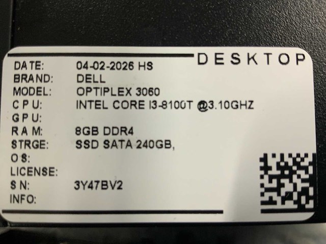 Dell optiplex 3060 micro desktop (6x) - afbeelding 7 van  9