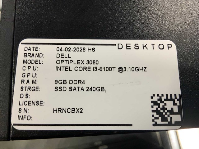 Dell optiplex 3060 micro desktop (6x) - afbeelding 9 van  9