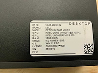 Dell optiplex 3060 micro desktop (8x) - afbeelding 8 van  12