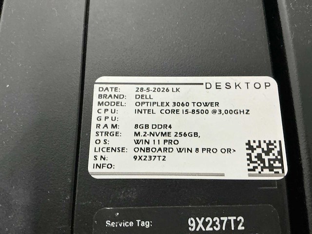 Dell optiplex 3060 tower desktop (3x) - afbeelding 5 van  6