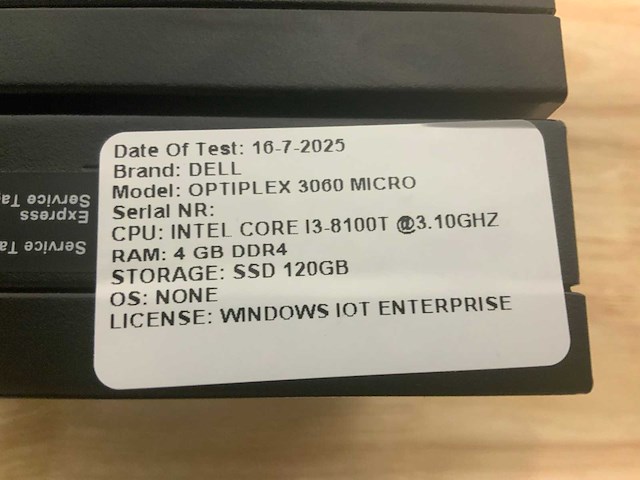 Dell optiplex 3060micro desktop (6x) - afbeelding 5 van  5