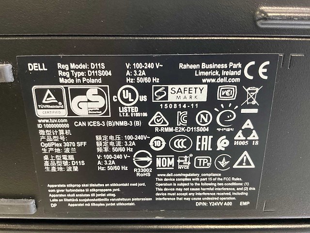Dell optiplex 3070, core(tm) i5 9th gen, 8 gb ram, 256 nvme desktops (3x) - afbeelding 6 van  10