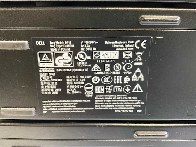 Dell optiplex 3070, core(tm) i5 9th gen, 8 gb ram, 256 nvme desktops (3x) - afbeelding 7 van  10