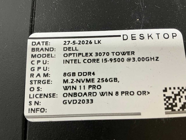Dell optiplex 3070 desktop (2x) - afbeelding 3 van  3