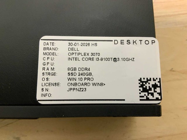Dell optiplex 3070 micro desktop (4x) - afbeelding 8 van  8