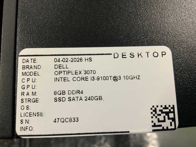 Dell optiplex 3070 micro desktop (4x) - afbeelding 6 van  8