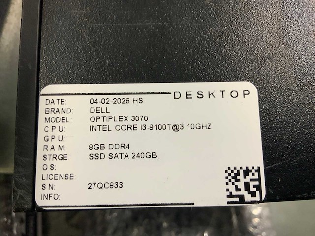 Dell optiplex 3070 micro desktop (4x) - afbeelding 7 van  8
