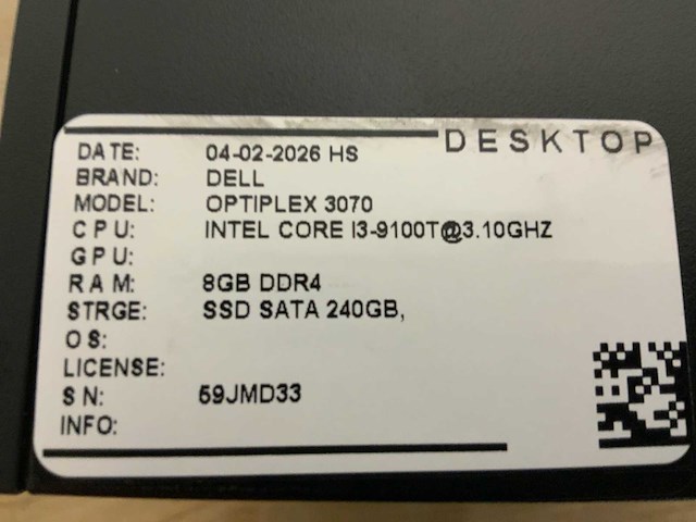 Dell optiplex 3070 micro desktop (4x) - afbeelding 6 van  8