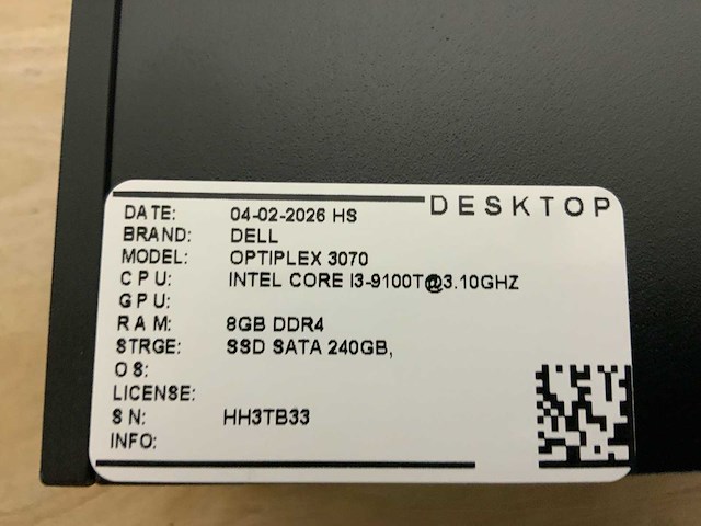 Dell optiplex 3070 micro desktop (4x) - afbeelding 7 van  8