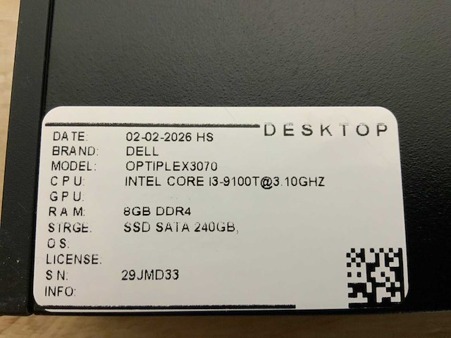 Dell optiplex 3070 micro desktop (4x) - afbeelding 8 van  8