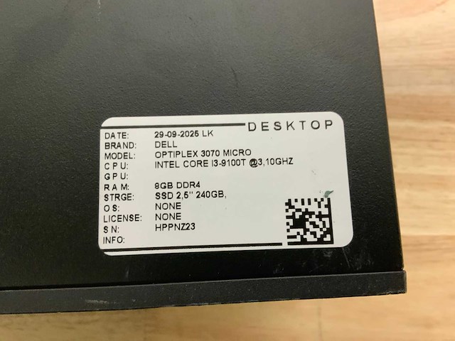 Dell optiplex 3070 micro desktop (5x) - afbeelding 7 van  9