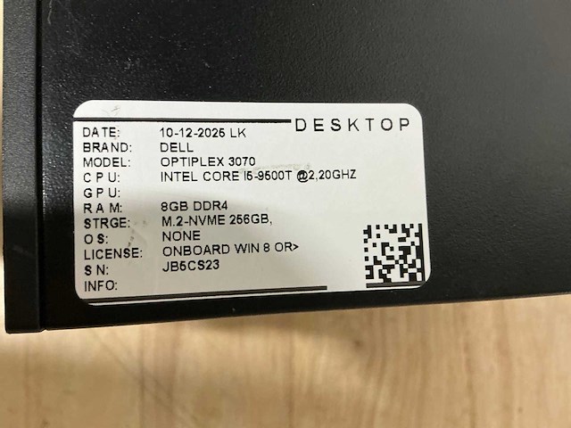 Dell optiplex 3070 micro desktop (5x) - afbeelding 6 van  9