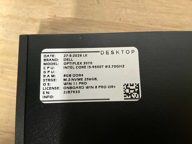 Dell optiplex 3070 micro desktop (5x) - afbeelding 9 van  9