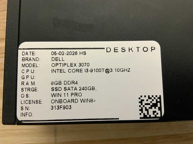Dell optiplex 3070 micro desktop (6x) - afbeelding 2 van  10