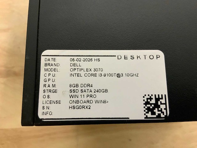 Dell optiplex 3070 micro desktop (6x) - afbeelding 7 van  10