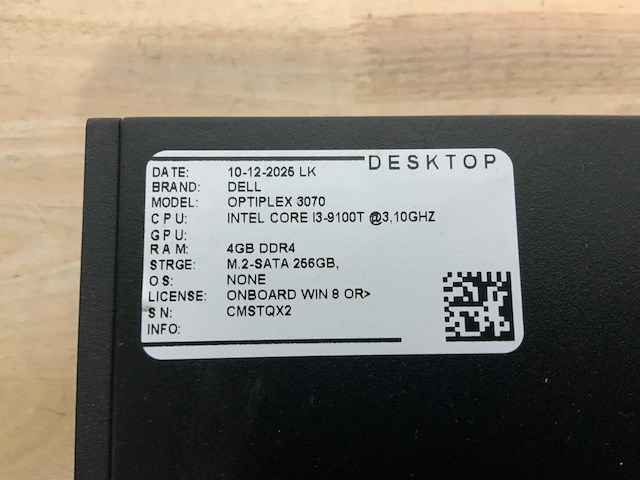 Dell optiplex 3070 micro desktop (6x) - afbeelding 10 van  10