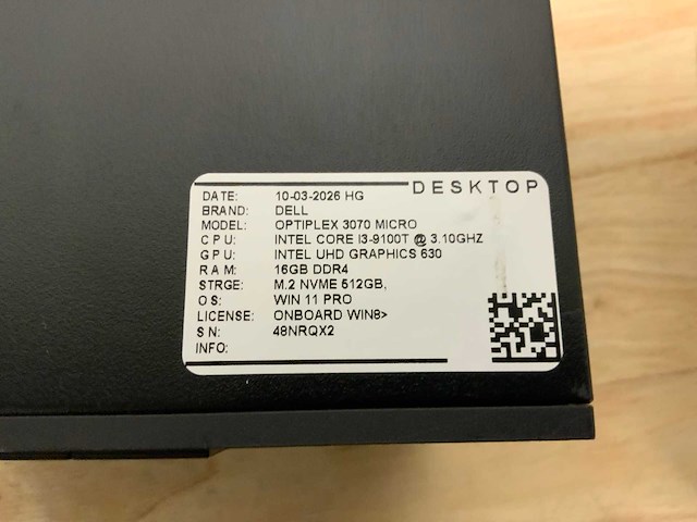 Dell optiplex 3070 micro desktop (6x) - afbeelding 8 van  10