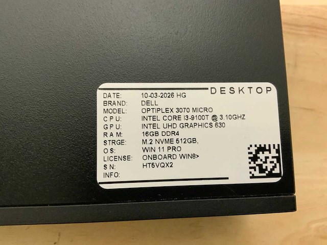 Dell optiplex 3070 micro desktop (6x) - afbeelding 3 van  7
