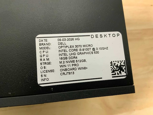Dell optiplex 3070 micro desktop (6x) - afbeelding 6 van  7