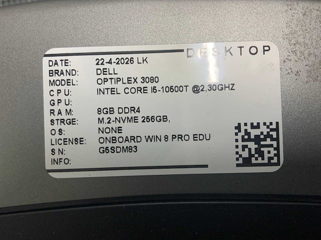 Dell optiplex 3080 + 3090 desktop set (2x) - afbeelding 2 van  10