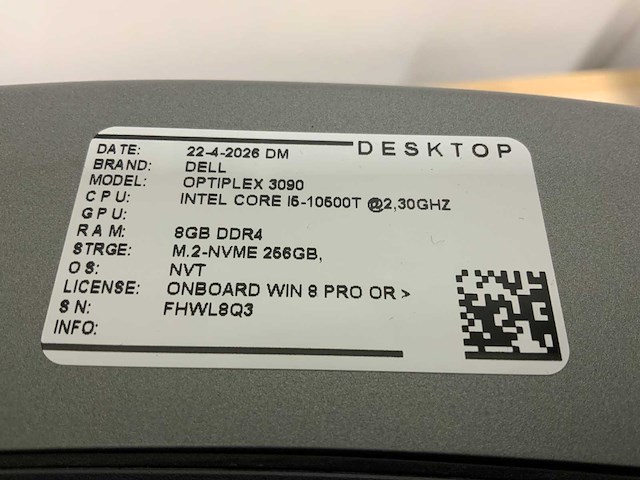 Dell optiplex 3080 + 3090 desktop set (2x) - afbeelding 3 van  10