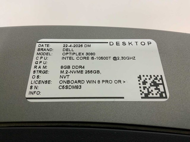 Dell optiplex 3080 desktop set (2x) - afbeelding 8 van  8