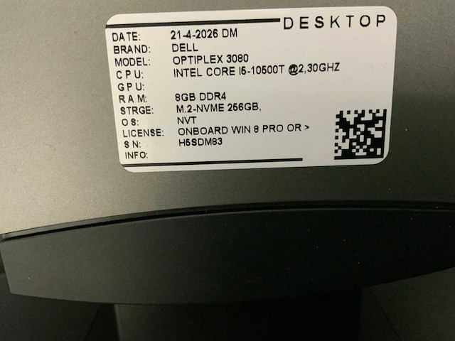 Dell optiplex 3080 desktop set (2x) - afbeelding 9 van  9