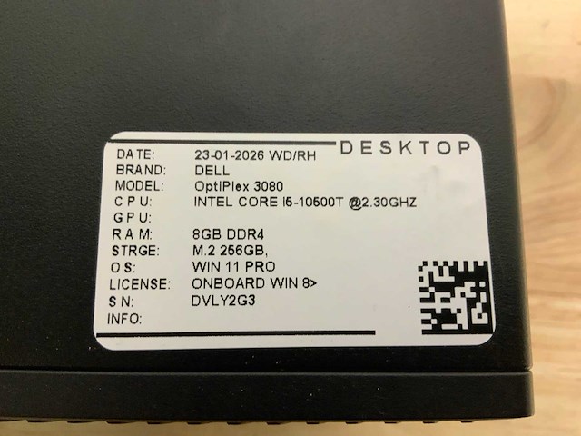 Dell optiplex 3080 micro desktop (4x) - afbeelding 7 van  9