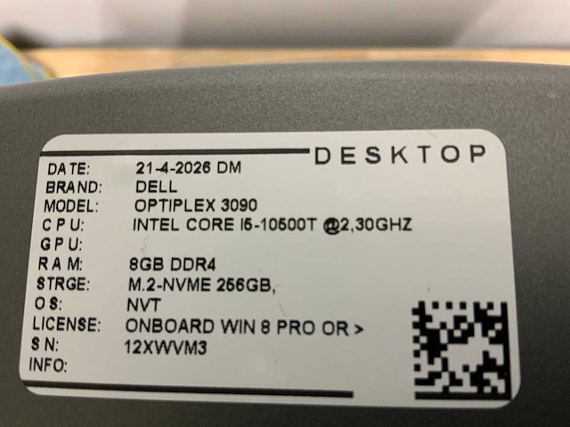 Dell optiplex 3090 desktop set (2x) - afbeelding 2 van  9